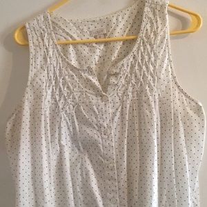 Super Cute J Crew Polka Dot Sleeveless Top